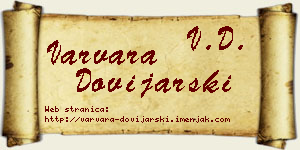 Varvara Dovijarski vizit kartica